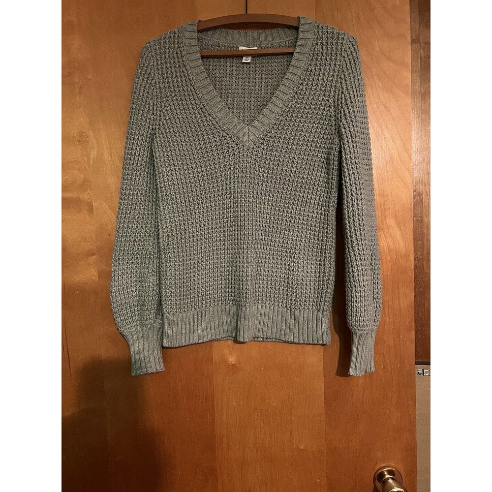 J. Crew Sweater Womens XS Gray Long Sleeve Knit V-Neck Casual